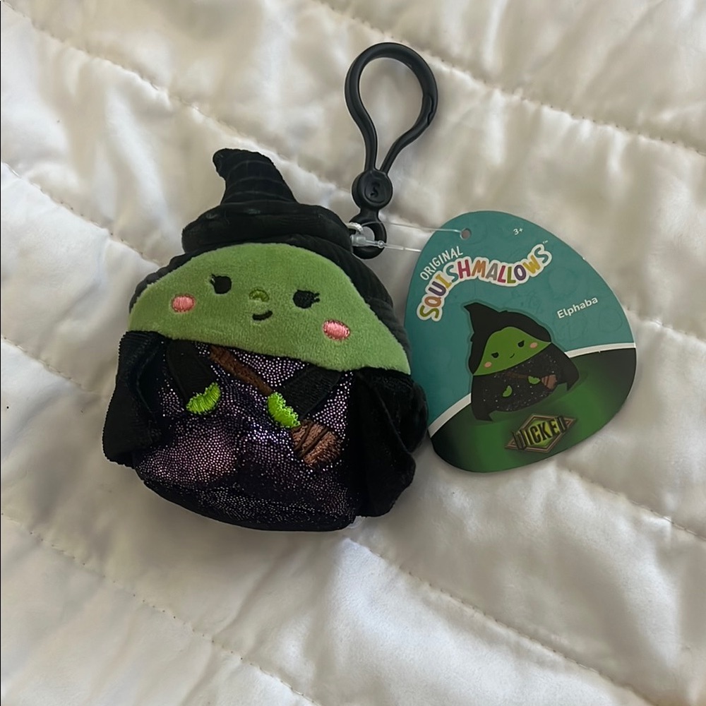 Squishmallows Wicked Elphaba The Wicked Witch 3.5 Inch Clip-On Plush